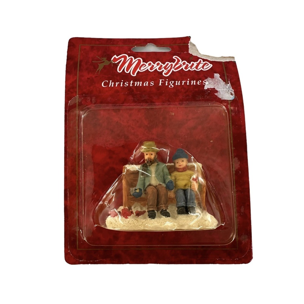 Merry Brite Collectible Ornament CVS 2005 Figurine Park Bench‎ Birds Christmas